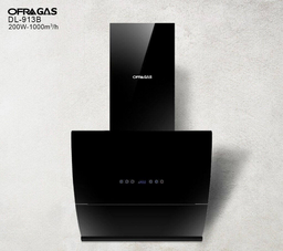 شفاط مطبخ OFRAGAS DL-913 – عرض 60 سم، أسود، شفط 550–1000 م³/س، اضاءة ليد