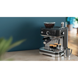 فيليبس ماكينة إسبريسو نصف أوتوماتيكية Barista Brew مع مطحنة مدمجة، أسود