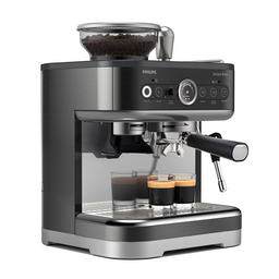 فيليبس ماكينة إسبريسو نصف أوتوماتيكية Barista Brew مع مطحنة مدمجة، أسود